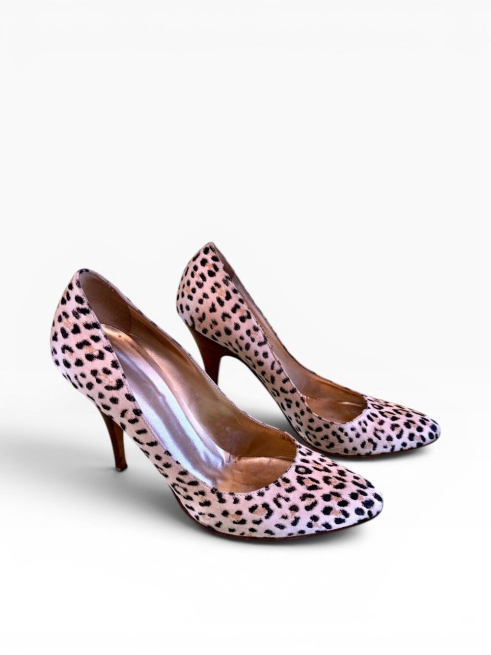 Roberto Cavalli Tan Leopard Suede Pumps EU 40 / US 10